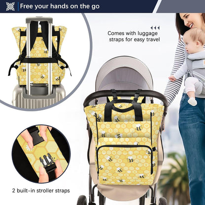 Leopard Light Gray Diaper Bag Backpack Insulated Pockets Organizer Bag Diaper Backpack for Boy Girl Unisex Baby Women Travel - Colors B