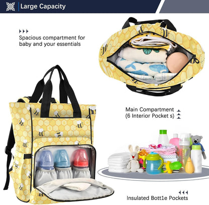 Leopard Light Gray Diaper Bag Backpack Insulated Pockets Organizer Bag Diaper Backpack for Boy Girl Unisex Baby Women Travel - Colors B