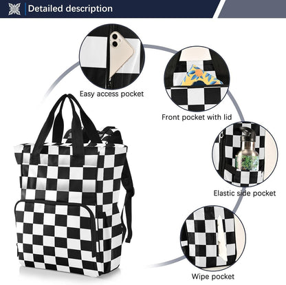 Leopard Light Gray Diaper Bag Backpack Insulated Pockets Organizer Bag Diaper Backpack for Boy Girl Unisex Baby Women Travel - Colors B