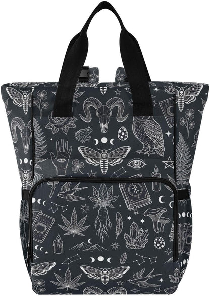 Leopard Light Gray Diaper Bag Backpack Insulated Pockets Organizer Bag Diaper Backpack for Boy Girl Unisex Baby Women Travel - Colors B