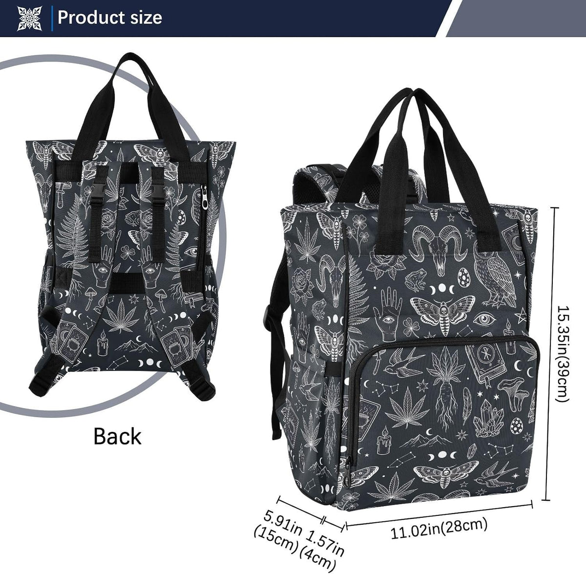 Leopard Light Gray Diaper Bag Backpack Insulated Pockets Organizer Bag Diaper Backpack for Boy Girl Unisex Baby Women Travel - Colors B