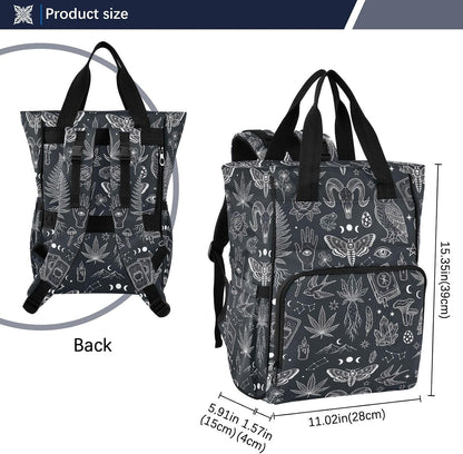 Leopard Light Gray Diaper Bag Backpack Insulated Pockets Organizer Bag Diaper Backpack for Boy Girl Unisex Baby Women Travel - Colors B