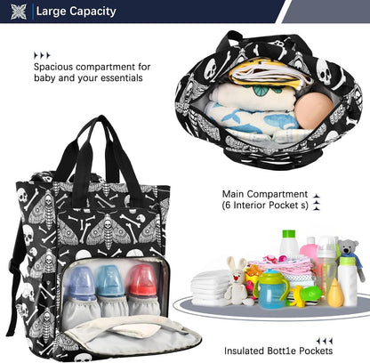 Leopard Light Gray Diaper Bag Backpack Insulated Pockets Organizer Bag Diaper Backpack for Boy Girl Unisex Baby Women Travel - Colors B
