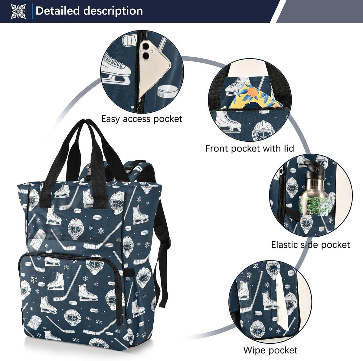 Leopard Light Gray Diaper Bag Backpack Insulated Pockets Organizer Bag Diaper Backpack for Boy Girl Unisex Baby Women Travel - Colors B