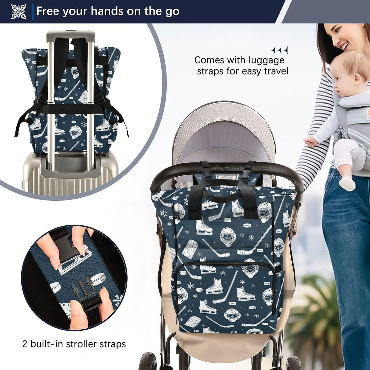 Leopard Light Gray Diaper Bag Backpack Insulated Pockets Organizer Bag Diaper Backpack for Boy Girl Unisex Baby Women Travel - Colors B
