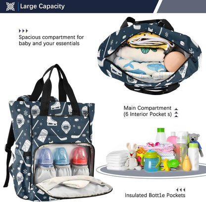Leopard Light Gray Diaper Bag Backpack Insulated Pockets Organizer Bag Diaper Backpack for Boy Girl Unisex Baby Women Travel - Colors B