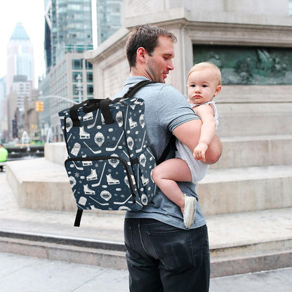Leopard Light Gray Diaper Bag Backpack Insulated Pockets Organizer Bag Diaper Backpack for Boy Girl Unisex Baby Women Travel - Colors B