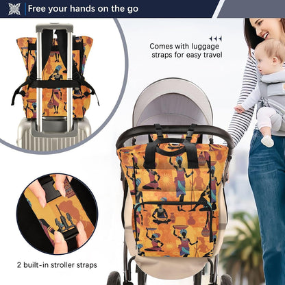Leopard Light Gray Diaper Bag Backpack Insulated Pockets Organizer Bag Diaper Backpack for Boy Girl Unisex Baby Women Travel - Colors B