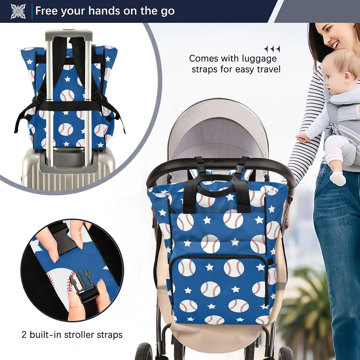 Leopard Light Gray Diaper Bag Backpack Insulated Pockets Organizer Bag Diaper Backpack for Boy Girl Unisex Baby Women Travel - Colors B