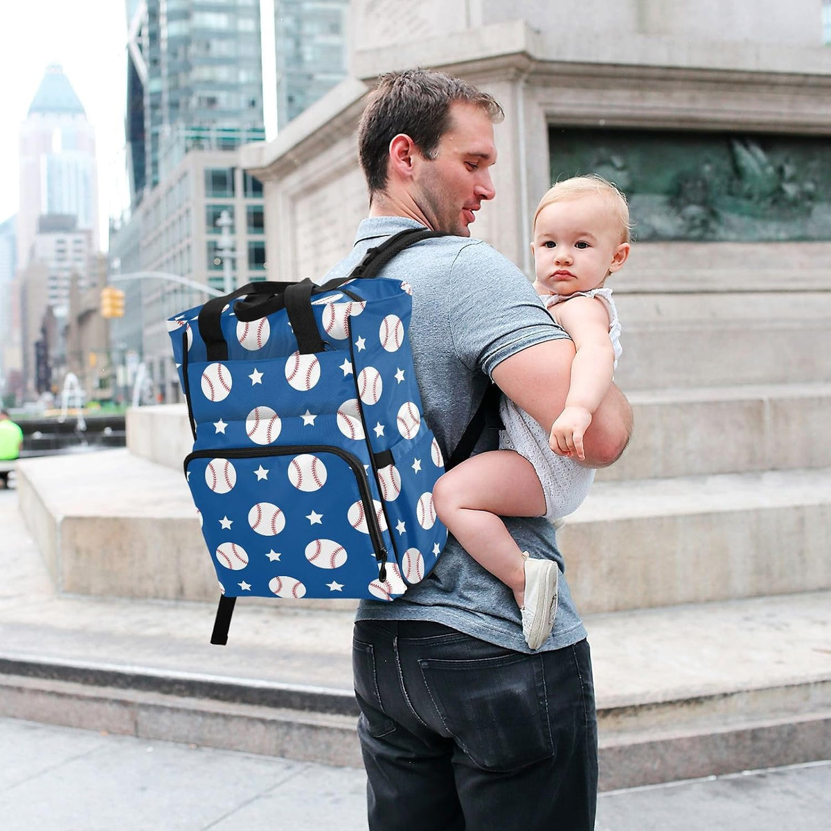 Leopard Light Gray Diaper Bag Backpack Insulated Pockets Organizer Bag Diaper Backpack for Boy Girl Unisex Baby Women Travel - Colors B