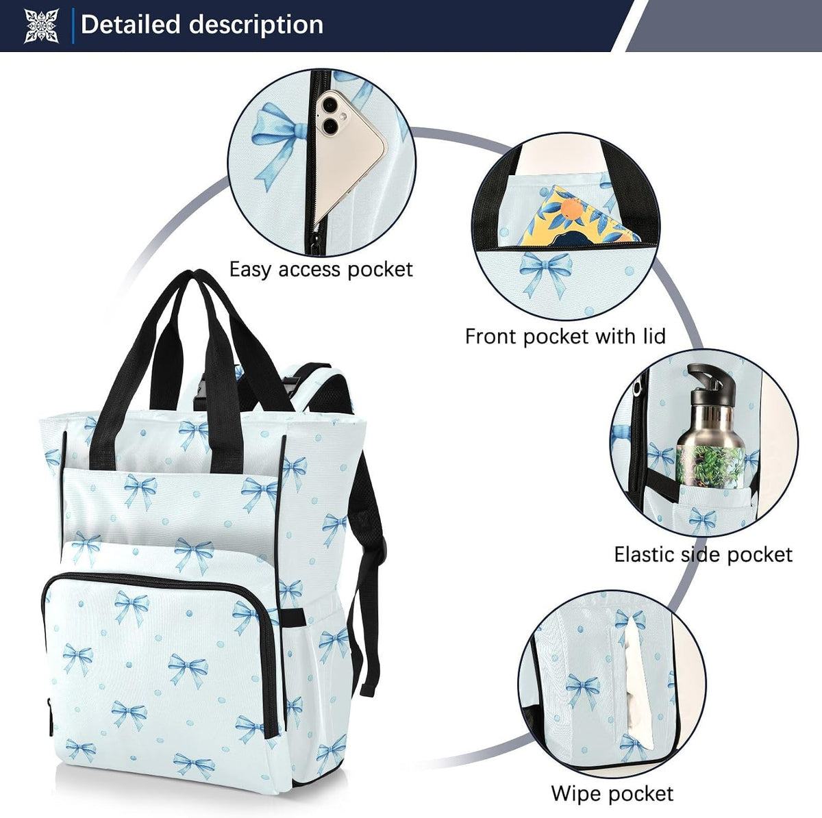 Leopard Light Gray Diaper Bag Backpack Insulated Pockets Organizer Bag Diaper Backpack for Boy Girl Unisex Baby Women Travel - Colors B