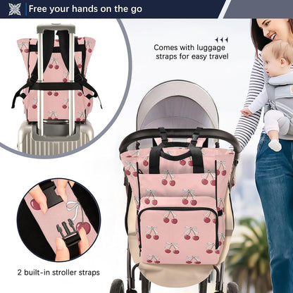 Leopard Light Gray Diaper Bag Backpack Insulated Pockets Organizer Bag Diaper Backpack for Boy Girl Unisex Baby Women Travel - Colors B