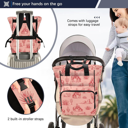 Leopard Light Gray Diaper Bag Backpack Insulated Pockets Organizer Bag Diaper Backpack for Boy Girl Unisex Baby Women Travel - Colors B
