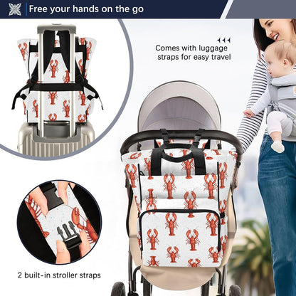Leopard Light Gray Diaper Bag Backpack Insulated Pockets Organizer Bag Diaper Backpack for Boy Girl Unisex Baby Women Travel - Colors B