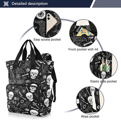 Leopard Light Gray Diaper Bag Backpack Insulated Pockets Organizer Bag Diaper Backpack for Boy Girl Unisex Baby Women Travel - Colors B