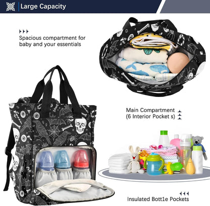 Leopard Light Gray Diaper Bag Backpack Insulated Pockets Organizer Bag Diaper Backpack for Boy Girl Unisex Baby Women Travel - Colors B