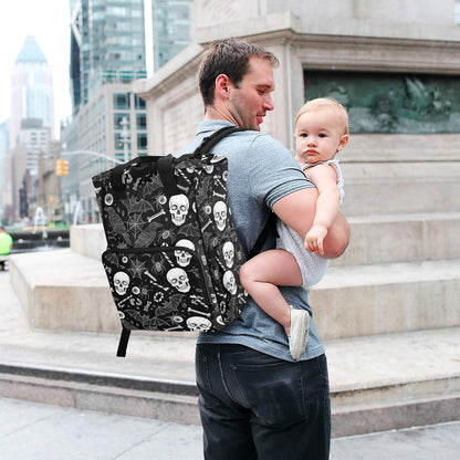 Leopard Light Gray Diaper Bag Backpack Insulated Pockets Organizer Bag Diaper Backpack for Boy Girl Unisex Baby Women Travel - Colors B