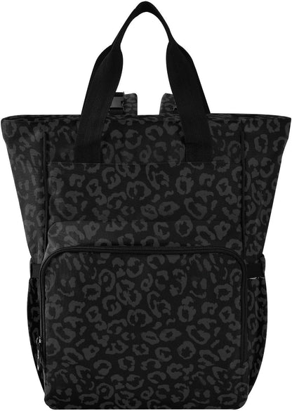 Leopard Light Gray Diaper Bag Backpack Insulated Pockets Organizer Bag Diaper Backpack for Boy Girl Unisex Baby Women Travel - Colors B
