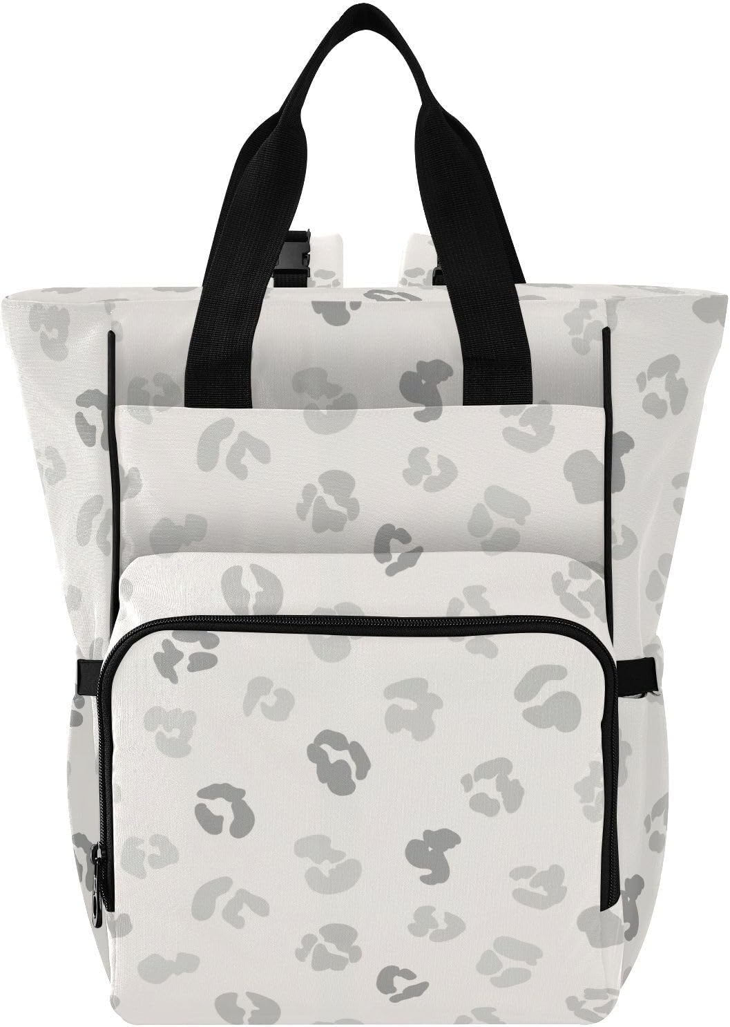 Leopard Light Gray Diaper Bag Backpack Insulated Pockets Organizer Bag Diaper Backpack for Boy Girl Unisex Baby Women Travel - Colors B
