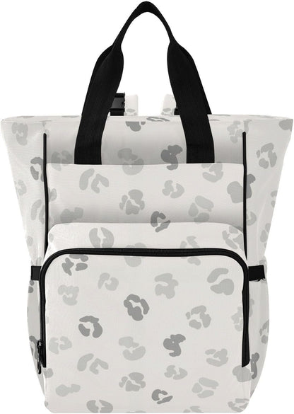 Leopard Light Gray Diaper Bag Backpack Insulated Pockets Organizer Bag Diaper Backpack for Boy Girl Unisex Baby Women Travel - Colors B
