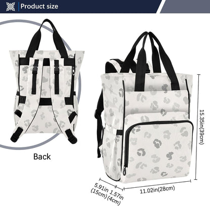 Leopard Light Gray Diaper Bag Backpack Insulated Pockets Organizer Bag Diaper Backpack for Boy Girl Unisex Baby Women Travel - Colors B