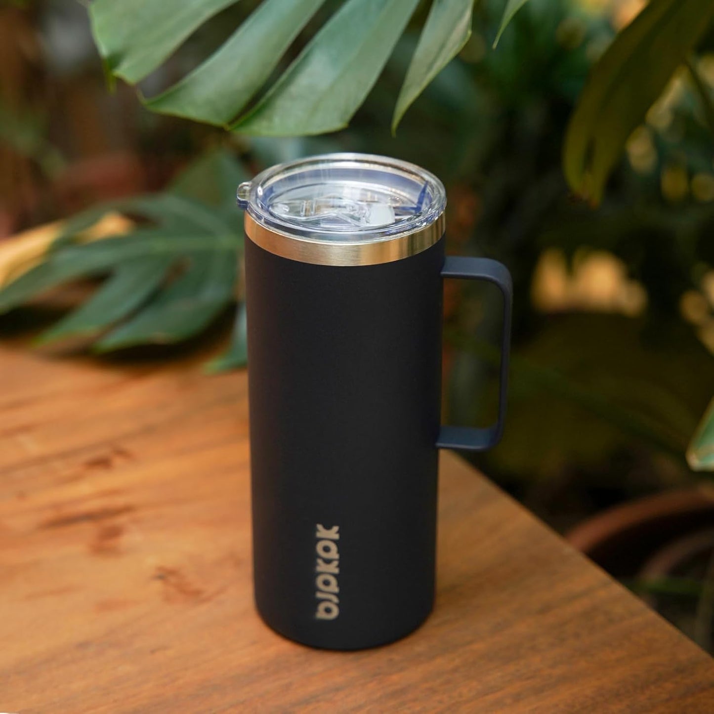25oz Insulated Coffee Mug with Handle, Stainless Steel Travel Mug | Keeps Drinks Hot & Cold, Double Wall Vacuum, 2 Lids Included, BPA-Free Coffee Tumbler for Home, Office & Travel