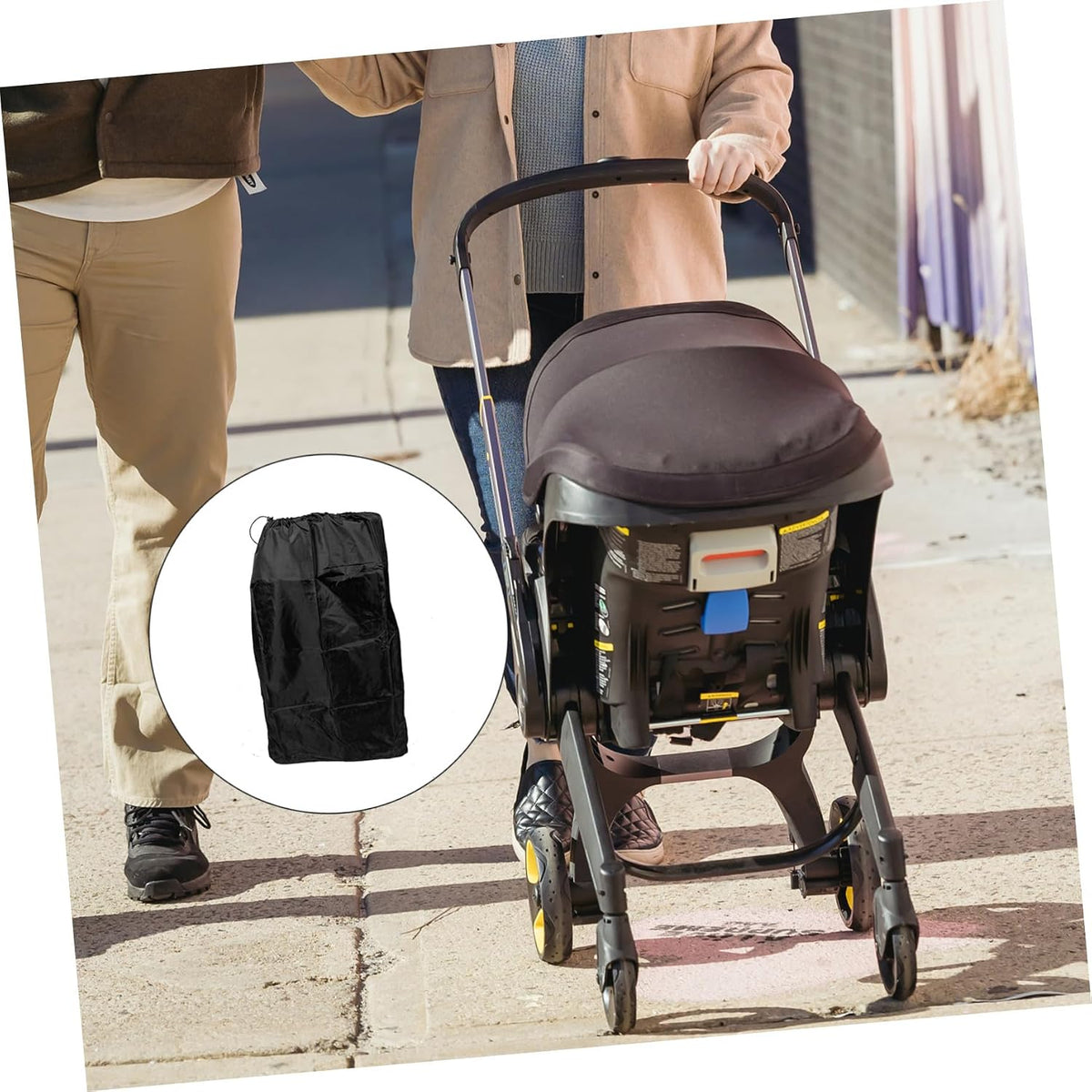 Stroller Bag for Airplane Travel Gate Check Black Nylon