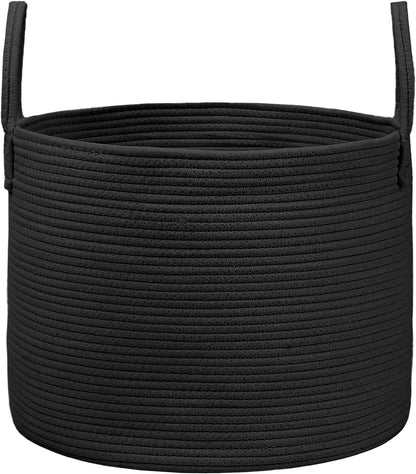 65L Extra Large Machine Washable Cotton Rope Blanket Basket