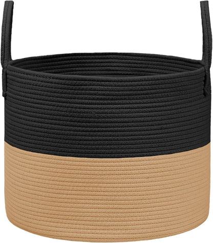 65L Extra Large Machine Washable Cotton Rope Blanket Basket