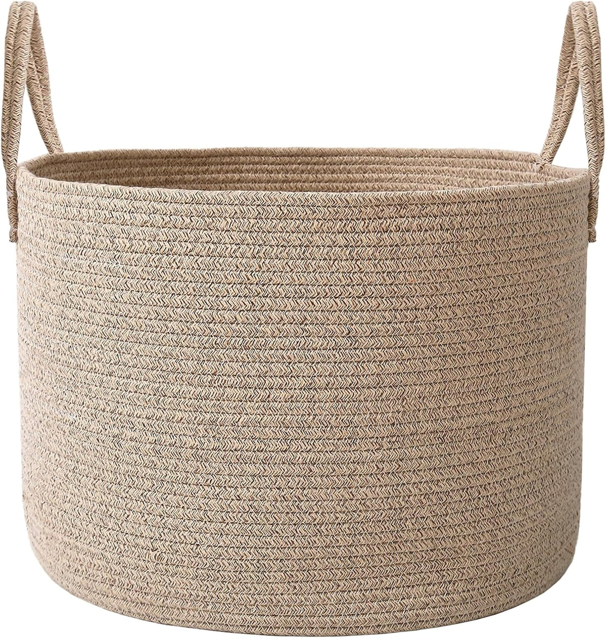 65L Extra Large Machine Washable Cotton Rope Blanket Basket