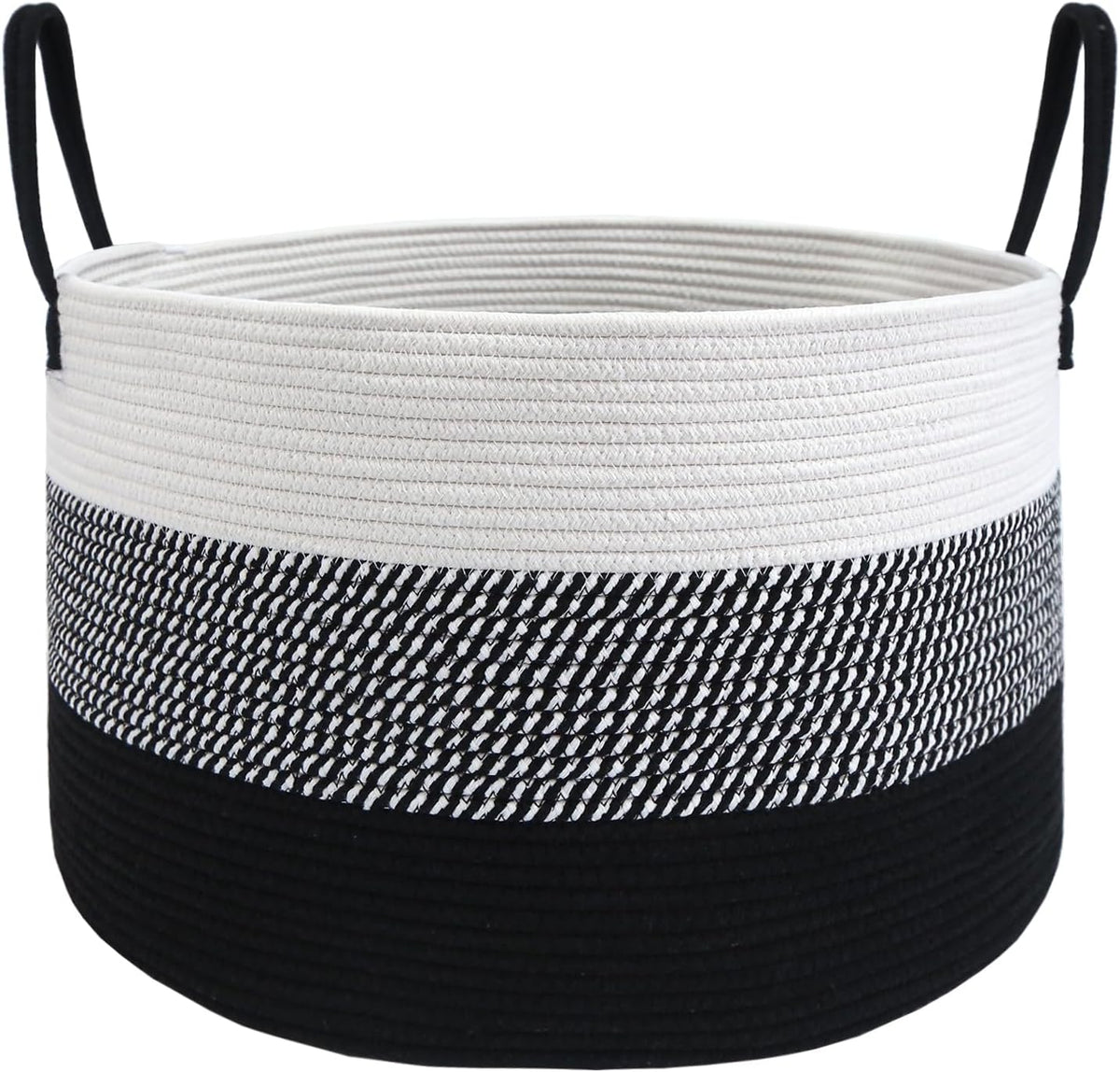 65L Extra Large Machine Washable Cotton Rope Blanket Basket