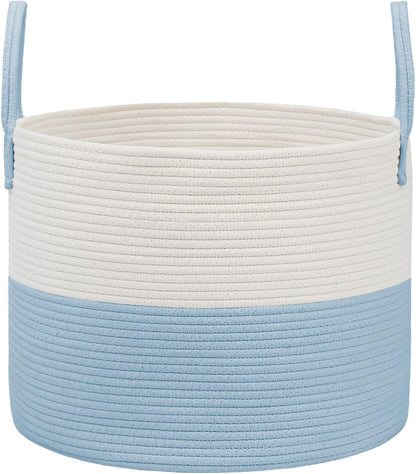 65L Extra Large Machine Washable Cotton Rope Blanket Basket