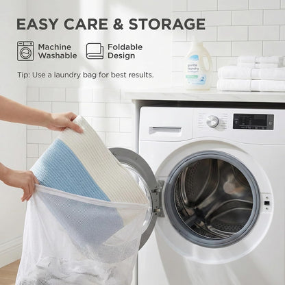 65L Extra Large Machine Washable Cotton Rope Blanket Basket
