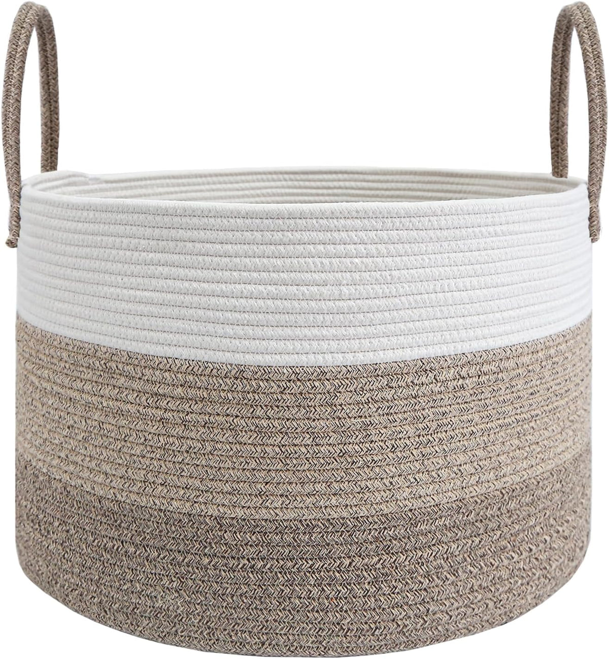 65L Extra Large Machine Washable Cotton Rope Blanket Basket
