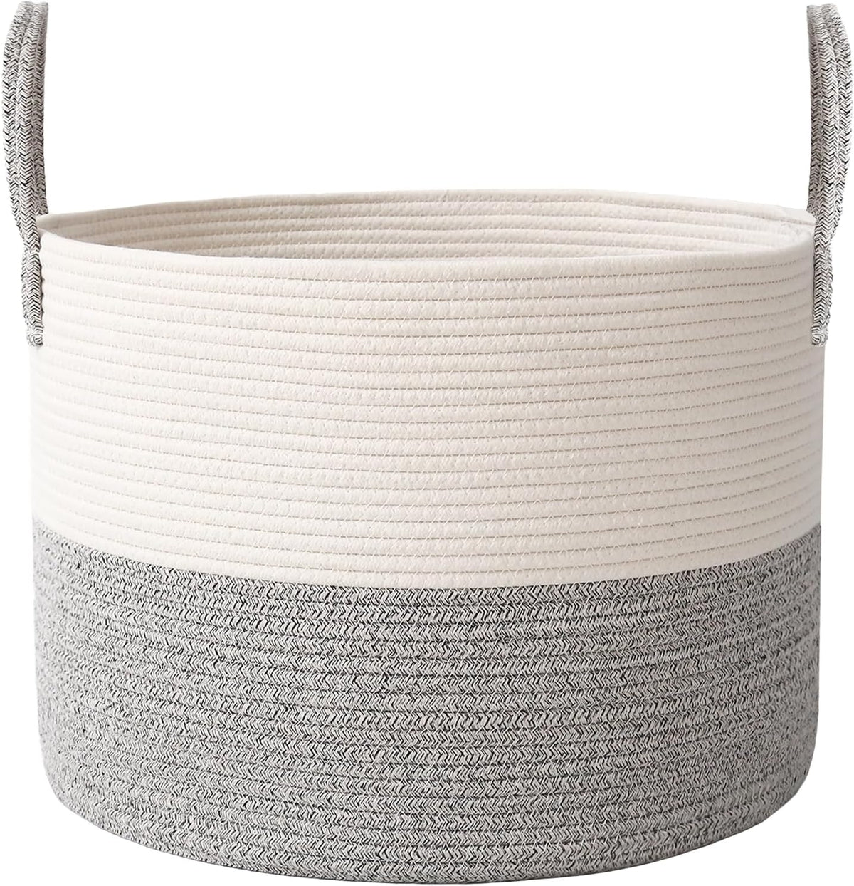 65L Extra Large Machine Washable Cotton Rope Blanket Basket