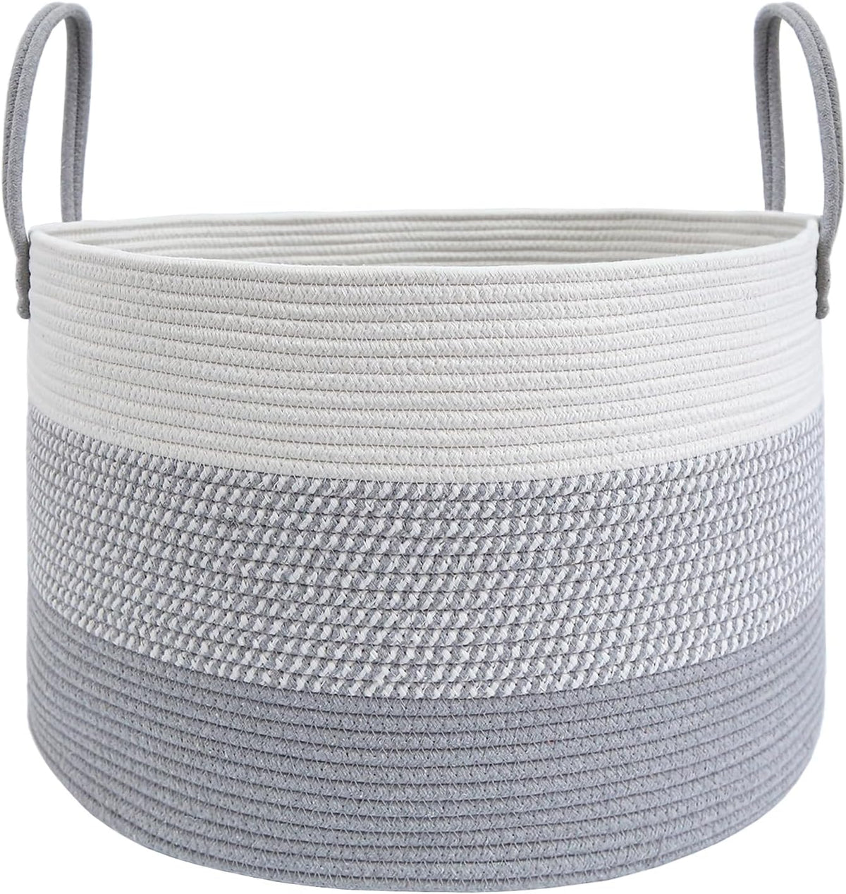 65L Extra Large Machine Washable Cotton Rope Blanket Basket