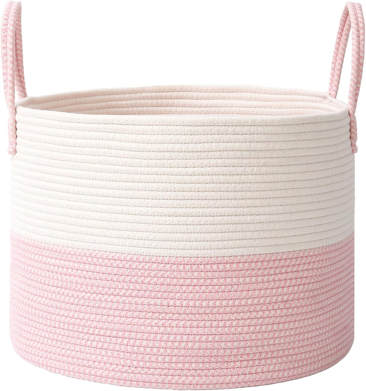 65L Extra Large Machine Washable Cotton Rope Blanket Basket