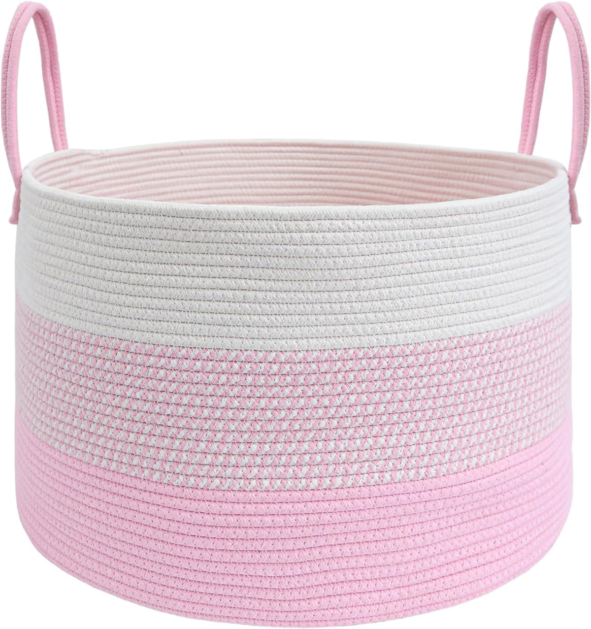 65L Extra Large Machine Washable Cotton Rope Blanket Basket