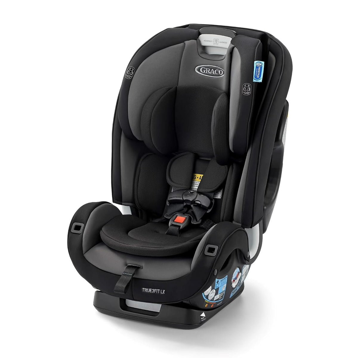 True3Fit LX 3-in-1 Slimfit Car Seat, Rear Facing, Forward Facing to Highback Booster Car Seat, ft. Anti-Rebound Bar - Gotham