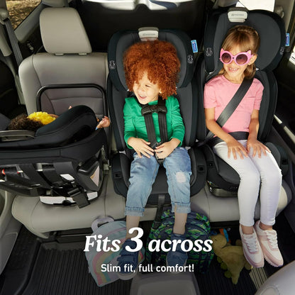 True3Fit LX 3-in-1 Slimfit Car Seat, Rear Facing, Forward Facing to Highback Booster Car Seat, ft. Anti-Rebound Bar - Gotham