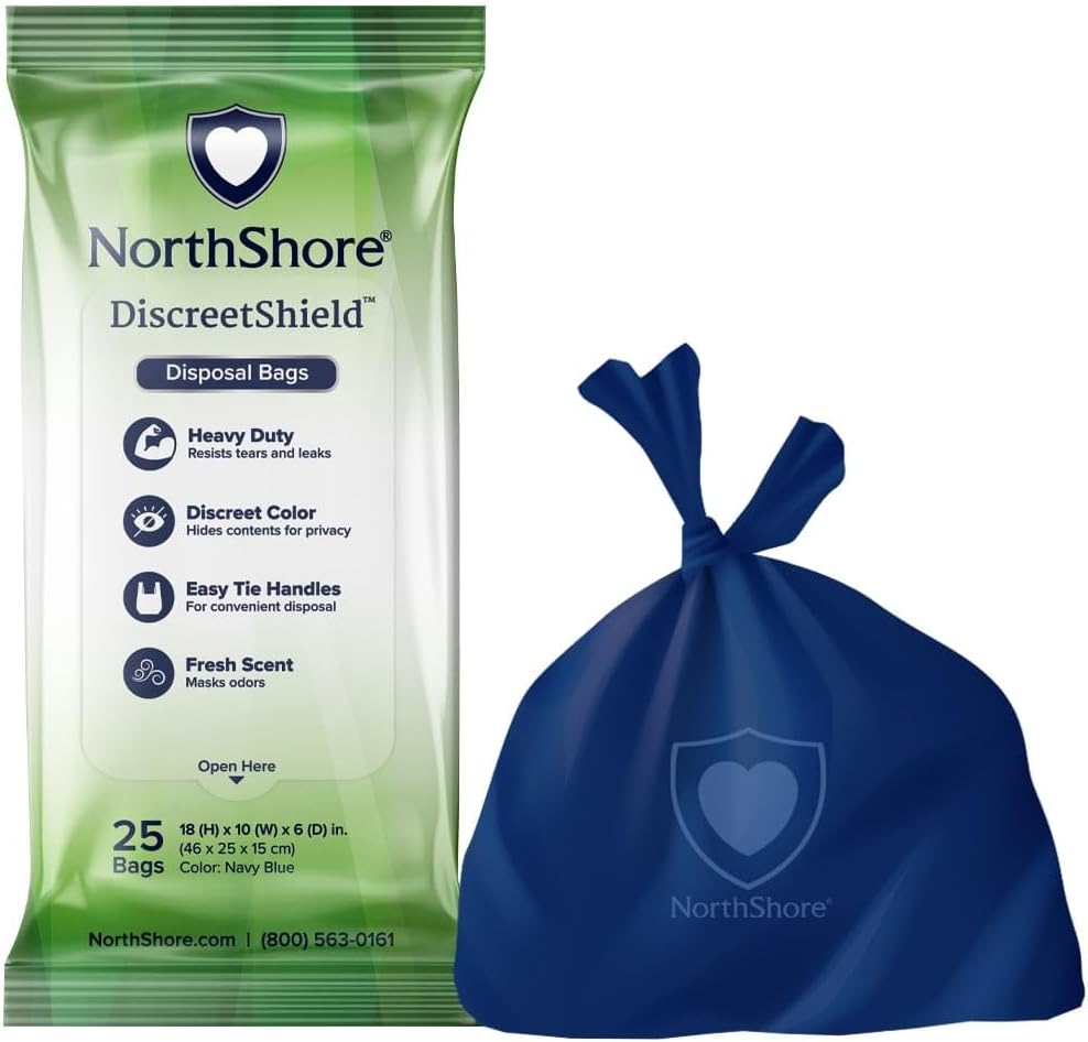 DiscreetShield Disposal Bags for Adult Diapers, 75 Count