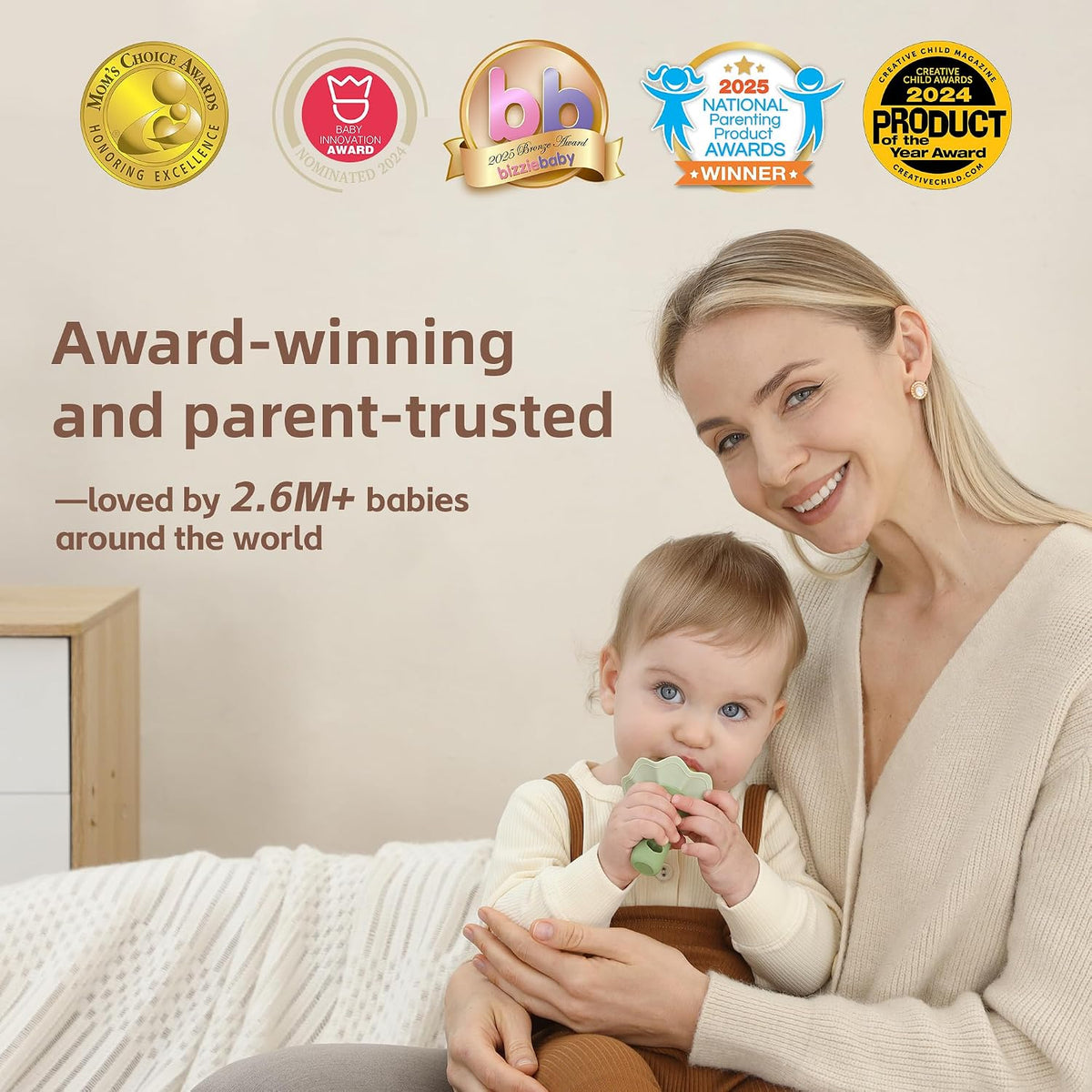 Baby Fruit Feeder for Self-Feeding: Controlled Flow Design with 2 Pouches for Safe First Foods - BPA Free Silicone Food Feeder with Freezer Tray for Cooling Comfort - 4 Months+ - 1 Pack