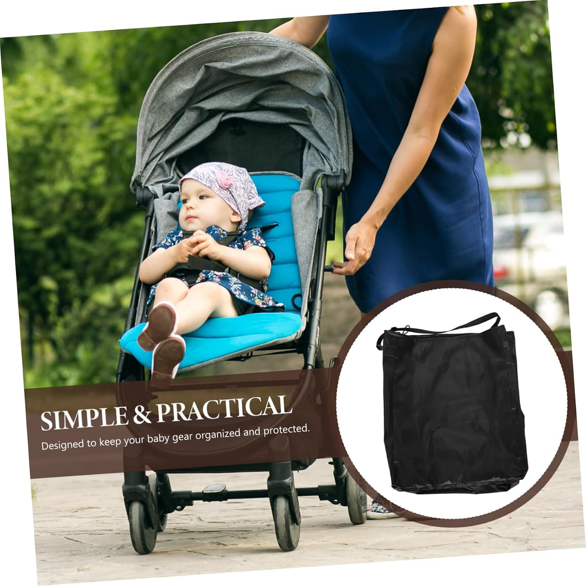 Stroller Travel Bag for Airplane Durable Gate Check Bag with Shoulder Straps and Dustproof Stroller Cover Compatible with Various Models for Air