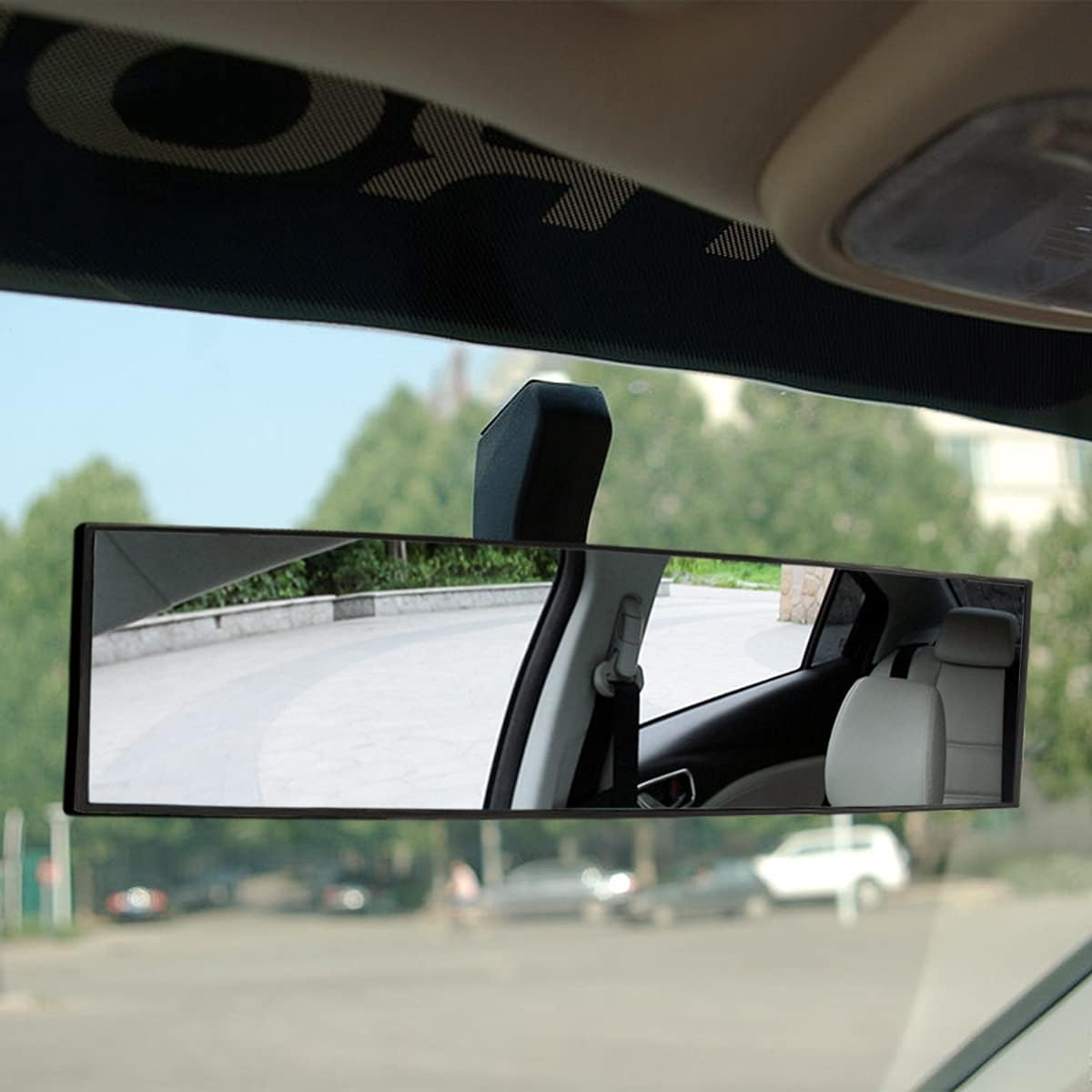 12 Inch Panoramic Car Rearview Mirror, White