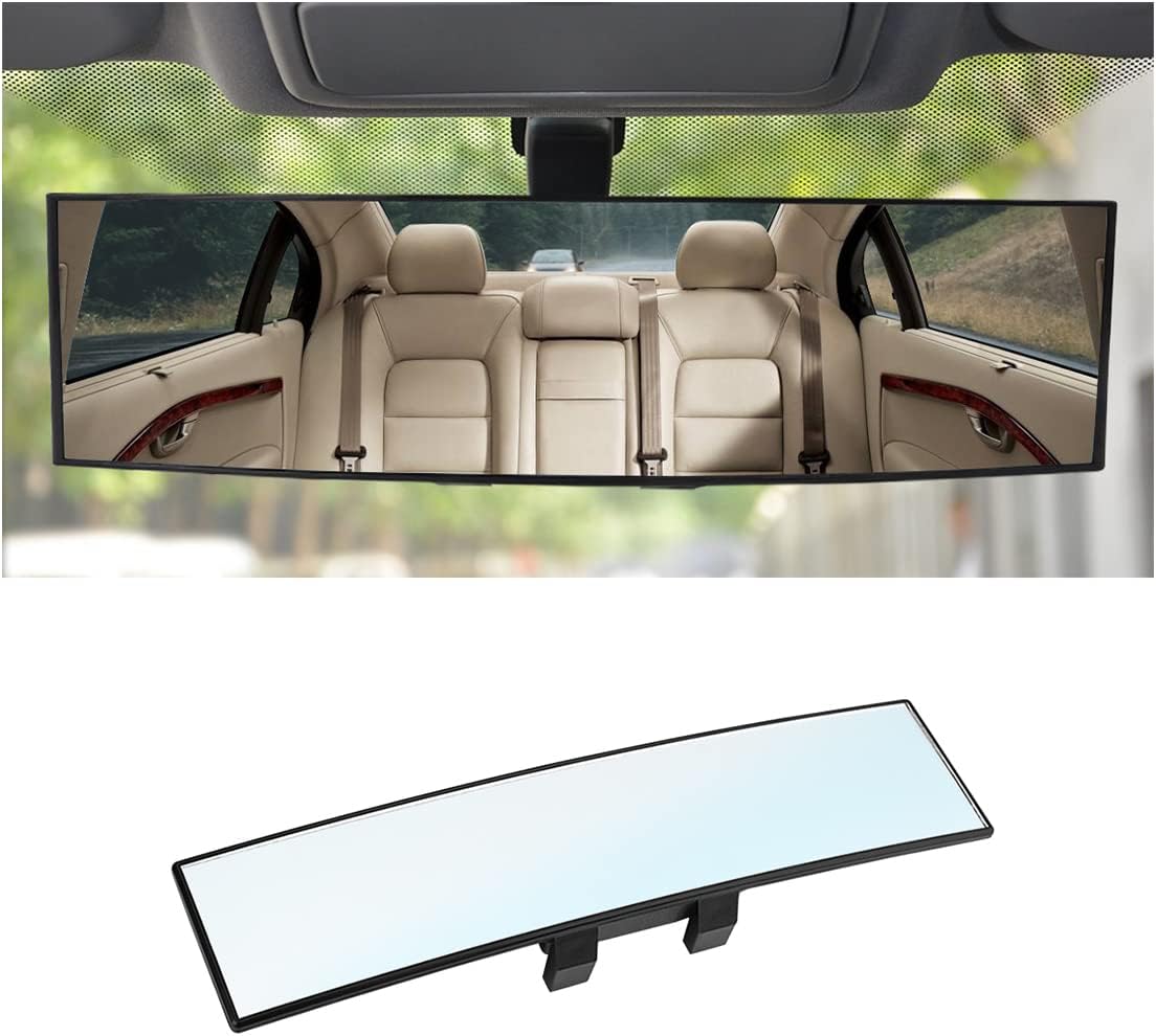 12 Inch Panoramic Car Rearview Mirror, White