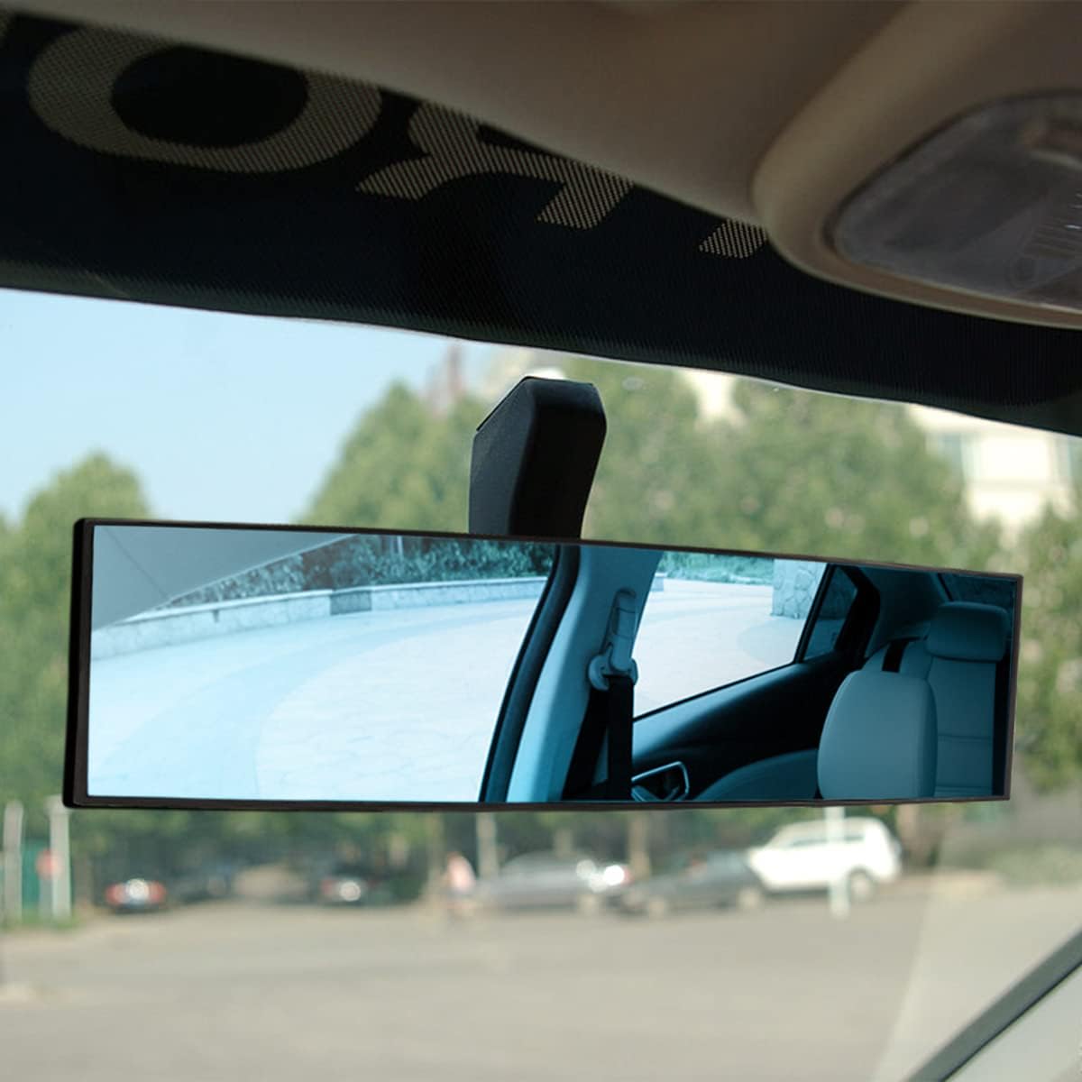 12 Inch Panoramic Car Rearview Mirror, White