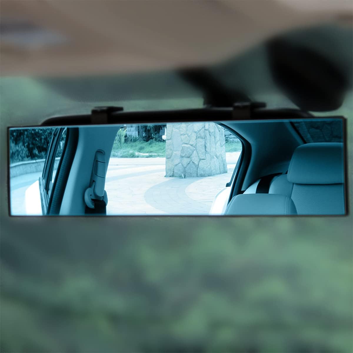 12 Inch Panoramic Car Rearview Mirror, White