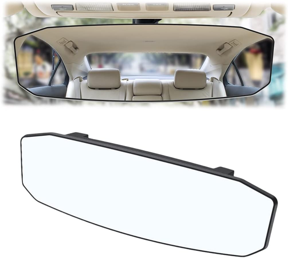 12 Inch Panoramic Car Rearview Mirror, White