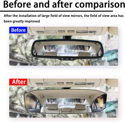 12 Inch Panoramic Car Rearview Mirror, White