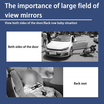 12 Inch Panoramic Car Rearview Mirror, White